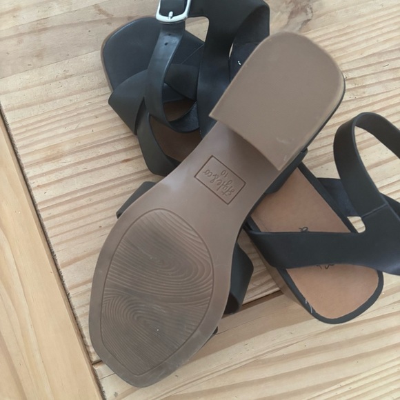 Style & Co Black Heeled Sandals with Ankle Strap - Picture 7 of 10